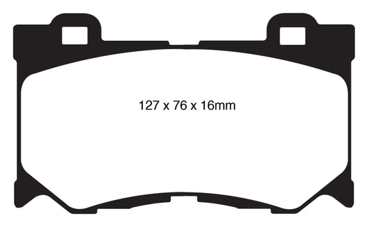 EBC 08-13 Infiniti FX50 5.0 Greenstuff Front Brake Pads - DP61823