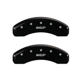 MGP 4 Caliper Covers Engraved Front & Rear MGP Black finish silver ch - 34005SMGPBK