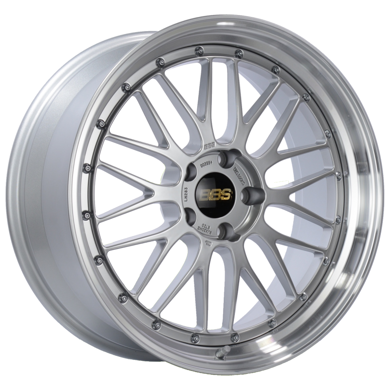 BBS LM 20x9 5x120 ET20 Diamond Silver Center Diamond Cut Lip Wheel -82mm PFS/Clip Required - LM283DSPK