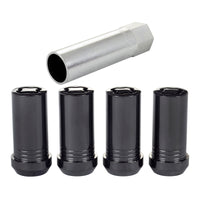 McGard Wheel Lock Nut Set - 4pk. (Tuner / Cone Seat) M14X1.5 / 1in. Hex / 1.935in. Length - Black - 25112