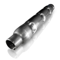 Stainless Works 2.5in CHAMBERED ROUND MUFFLER (MILL FINISH) - CR2525