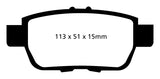 EBC 09-14 Acura TL 3.5 Greenstuff Rear Brake Pads - DP21754