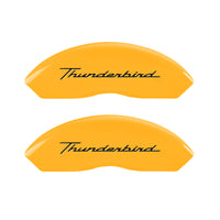 MGP 4 Caliper Covers Eng Fr No Bolts/TBird Rr No Bolts/TBird Yel Finish Blk Char 05 Ford Thunderbird - 10086STDBYL