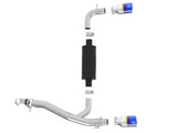 aFe Takeda 3in 304 SS Axle-Back Exhaust System w/ Blue Flame Tip 16-18 Ford Focus RS 2.3L (t) - 49-33104-L