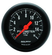 Autometer Z-Series 52mm 0-1600 Def F Full Sweep Electronic Pyrometer Gauge - 2654