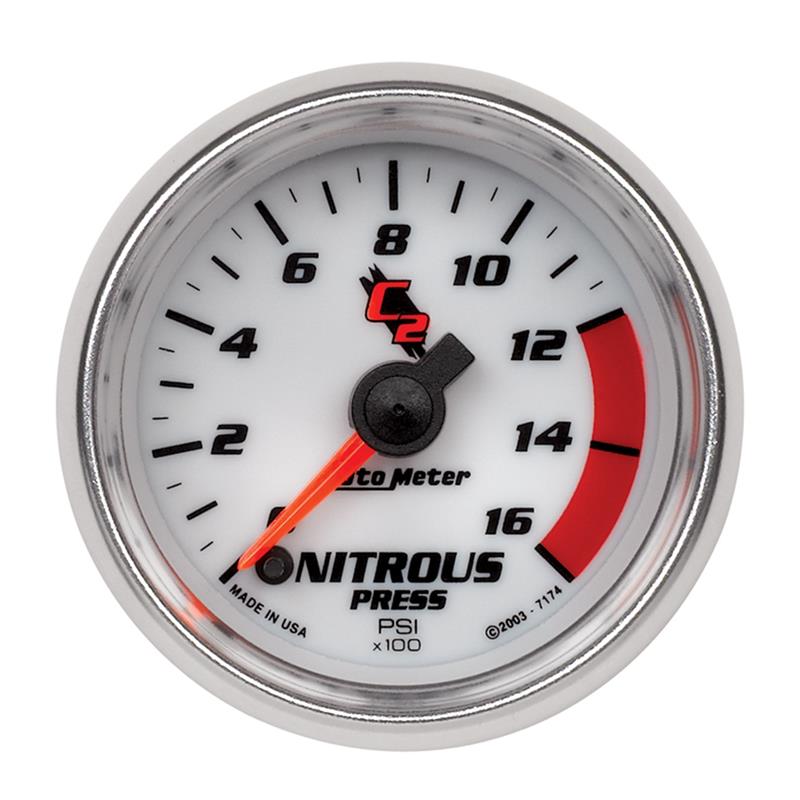 Autometer C2 2in 0-1600 PSI Full Sweep Electronic Nitrous Gauge - 7174