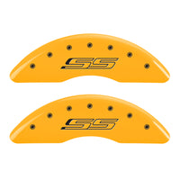 MGP 4 Caliper Covers Engraved Front & Rear Gen 5/SS Yellow finish black ch - 14241SSS5YL