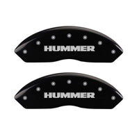 MGP 4 Caliper Covers Engraved Front & Rear Hummer Black finish silver ch - 52003SHUMBK