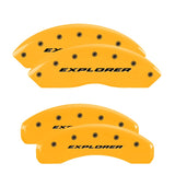 MGP 4 Caliper Covers Engraved Front & Rear Explorer/2011 Yellow Finish Black Char 2006 Ford Explorer - 10041SEXPYL