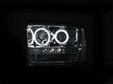 ANZO 2005-2007 Ford Excursion Projector Headlights w/ Halo Chrome w/ LED Strip (CCFL) 1pc - 111118