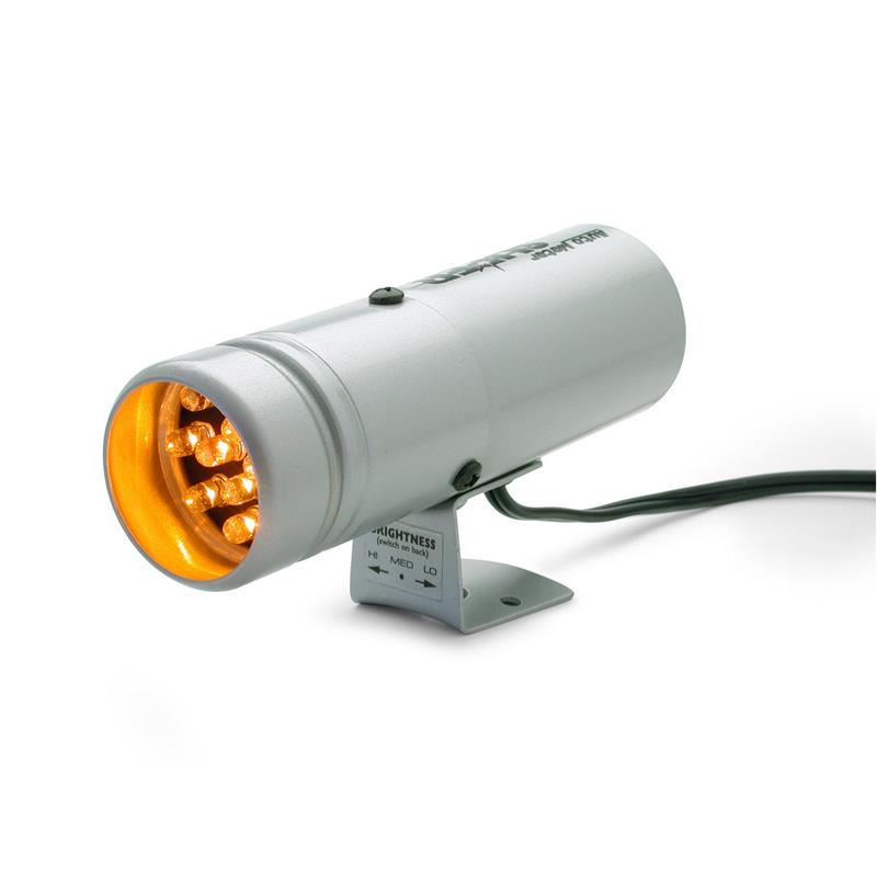Autometer 12 Amber LED Super-Lite Shift Light Silver - 5333