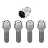 McGard Wheel Lock Bolt Set - 4pk. (Cone Seat) M14X1.5 / 17mm Hex / 29.0mm Shank Length - Chrome - 27181