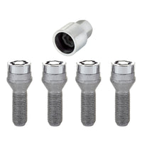 McGard Wheel Lock Bolt Set - 4pk. (Cone Seat) M14X1.5 / 17mm Hex / 29.0mm Shank Length - Chrome - 27181