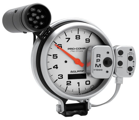 Autometer Ultra-Lite 127mm Tachometer 0-9000 RPM Pro-Stock Pedestal w/ Super Lite and Peak Mem - 6832