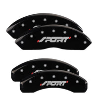 MGP 4 Caliper Covers Engraved Front & Rear Oval logo/Ford Black finish silver ch - 10119SFRDBK