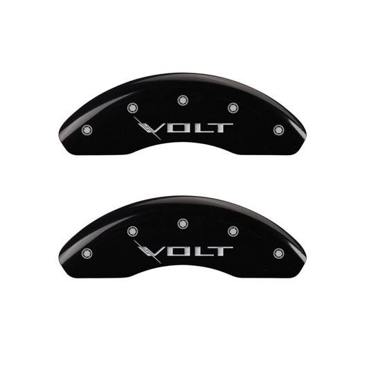 MGP 4 Caliper Covers Engraved Front & Rear Volt Black finish silver ch - 14239SVLTBK