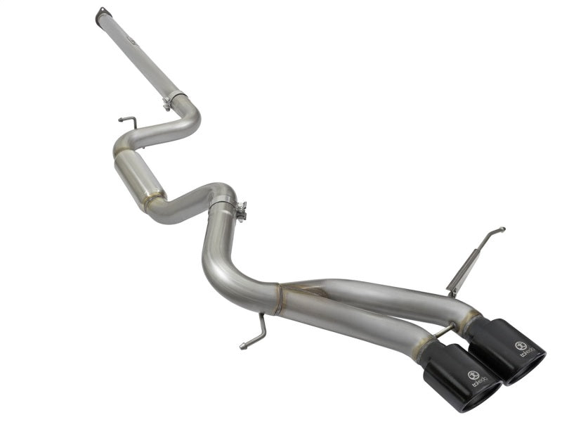 aFe Takeda 3in SS Exhaust Cat-Back 13-16 Ford Focus ST 2.0L Black Tips - 49-33083-B