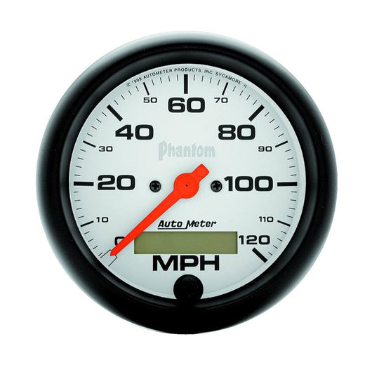 Autometer Phantom 3-3/8in 120MPH Speedometer Electric Program w/ LCD Odometer - 5887
