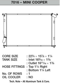 CSF 02-06 Mini Cooper S Radiator - 7016