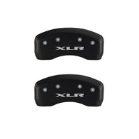 MGP 4 Caliper Covers Engraved Front Cursive/Cadillac Engraved Rear XLR Red finish silver ch - 35010SXLRRD