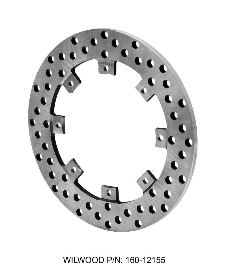 Wilwood Rotor-SuperAlloy-Rear Drag-Drilled 11.44 x .350 - 8 on 7.00in - 160-12155