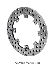 Wilwood Rotor-SuperAlloy-Rear Drag-Drilled 11.44 x .350 - 8 on 7.00in - 160-12155