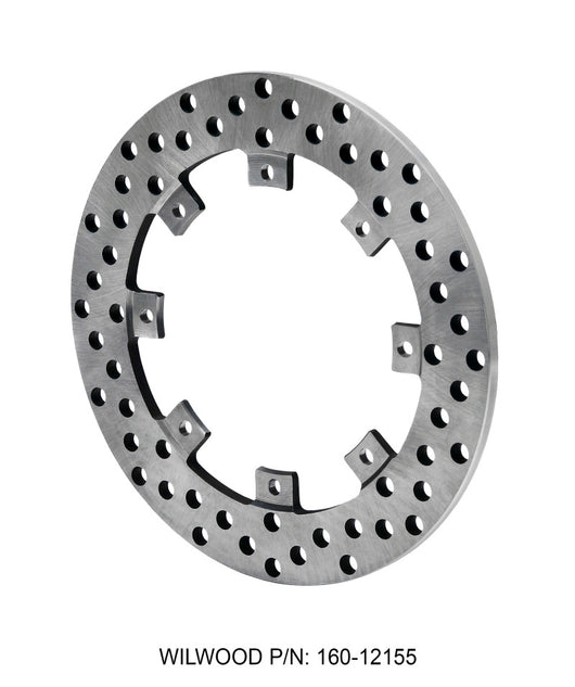 Wilwood Rotor-SuperAlloy-Rear Drag-Drilled 11.44 x .350 - 8 on 7.00in - 160-12155