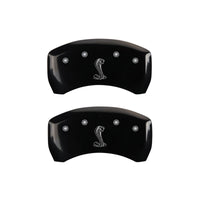 MGP Rear set 2 Caliper Covers Engraved Rear Snake Black finish silver ch - 10010RCNKBK