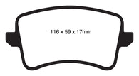 EBC 09-11 Audi A4 2.0 Turbo Redstuff Rear Brake Pads - DP31988C