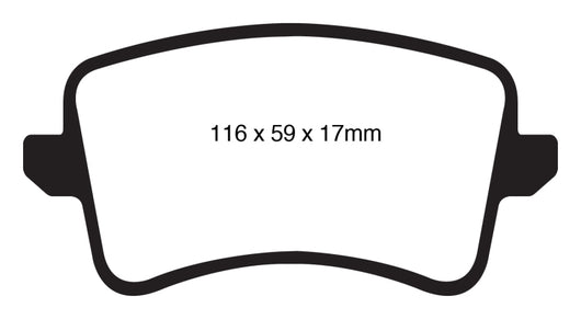 EBC 09-11 Audi A4 2.0 Turbo Greenstuff Rear Brake Pads - DP21988