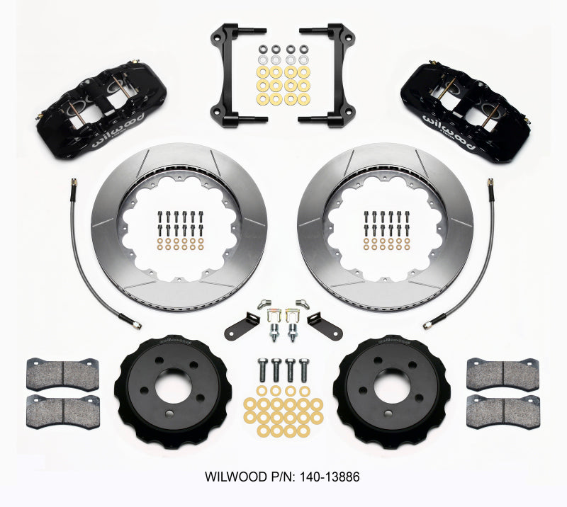 Wilwood AERO6 Front Hat Kit 14.00 2015-Up Mustang w/Lines - 140-13886