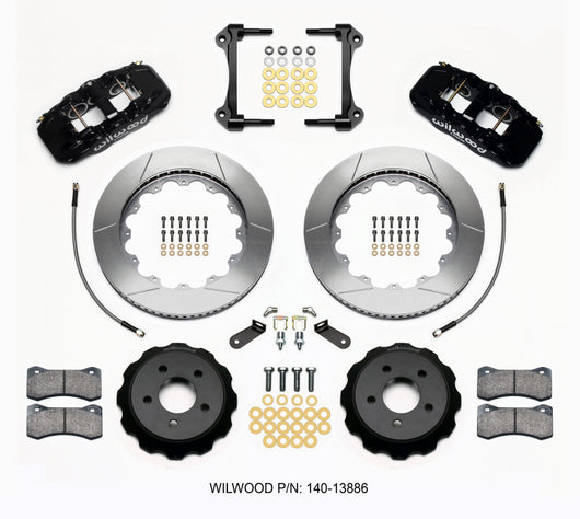 Wilwood AERO6 Front Hat Kit 14.00 2015-Up Mustang w/Lines - 140-13886