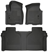 Husky Liners 2019 Chevrolet Silverado 1500 Crew Cab WeatherBeater Blk Front & 2nd Seat Floor Liners - 94021