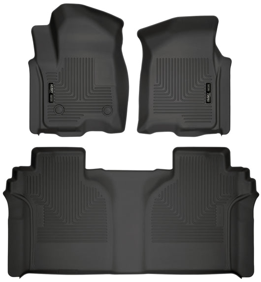 Husky Liners 2019 Chevrolet Silverado 1500 Crew Cab WeatherBeater Blk Front & 2nd Seat Floor Liners - 94021
