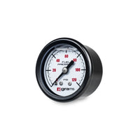 Grams Performance Universal 0-120 PSI Fuel Pressure Guage - White Face - G2-99-1200W
