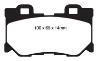 EBC 08-13 Infiniti FX50 5.0 Greenstuff Rear Brake Pads - DP61824