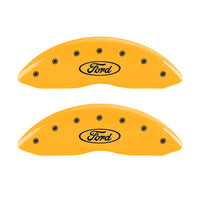 MGP 2 Caliper Covers Engraved Front Oval Logo/Ford Yellow Finish Blk Char 1998 Ford E-150 - 10234FFRDYL