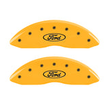 MGP 4 Caliper Covers Engraved F & R Oval Logo/Ford Yellow Finish Black Char 2003 Ford Crown Victoria - 10218SFRDYL