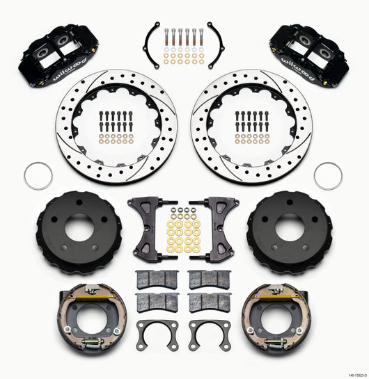 Wilwood Narrow Superlite 4R Rear P-Brk Kit 12.88in Drilled Big Ford 2.36in Off Bronco 5 x 5.50 - 140-13323-D