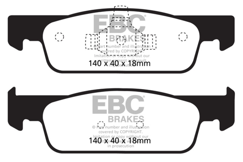 EBC 2016-2017 Smart Fortwo 0.9L Turbo Greenstuff Front Brake Pads - DP22146