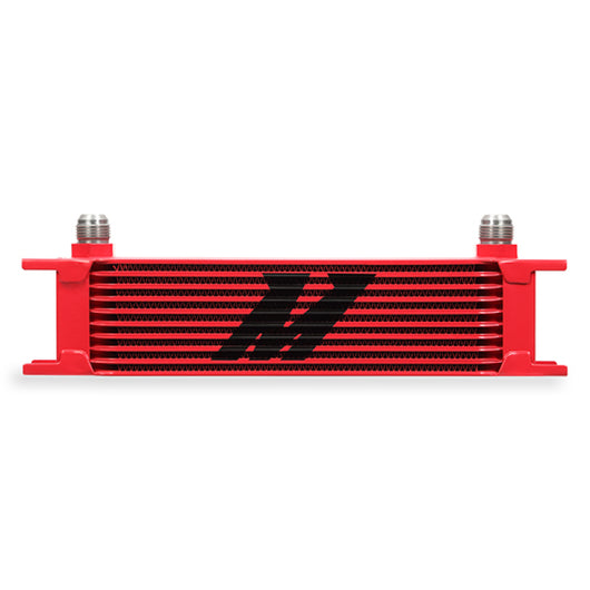 Mishimoto Universal 10 Row Oil Cooler - Red - MMOC-10RD