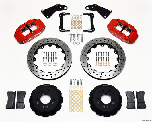 Wilwood Narrow Superlite 6R Front Hat Kit 13.06in Drill Red 65-82 Corvette C2/C3 - 140-10616-DR