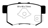 EBC 10-12 Acura RDX 2.3 Turbo Ultimax2 Rear Brake Pads - UD1086