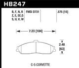 Hawk 2008-2009 Cadillac BLR Platinum HPS 5.0 Front Brake Pads - HB247B.575