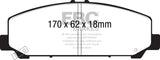 EBC 06-07 Infiniti QX56 5.6 (Akebono) Ultimax2 Front Brake Pads - UD1286