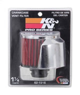K&N 1in Flange L x 3in OD x 2.5in Height Clamp On Crankcase Vent Filter - 62-1516
