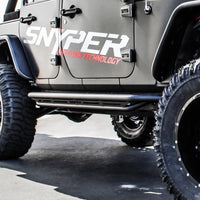 Westin/Snyper 07-17 Jeep Wrangler Unlimited Triple Tube Rock Rail Steps - Textured Black - 42-6015