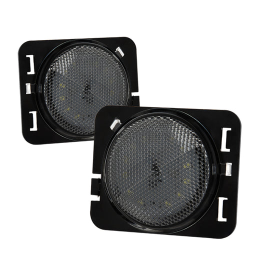 xTune Jeep Wrangler 07-15 LED Front Fender Side Marker Lights - Smoked SML-JH-JW07-LED-SM - 9033049
