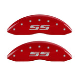 MGP 4 Caliper Covers Engraved Front & Rear MGP Red finish silver ch - 15153SMGPRD