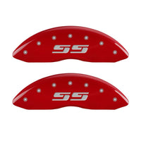 MGP 4 Caliper Covers Engraved Front & Rear MGP Red finish silver ch - 15153SMGPRD